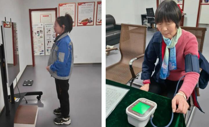 在黨群活動中心活動現場，我們用專業的儀器設備為女神們進行量血壓、測血脂等各種檢查，倡導健健康康生活的理念，幫助女神們在生活和工作中提高對疾病的重視程度。.jpg